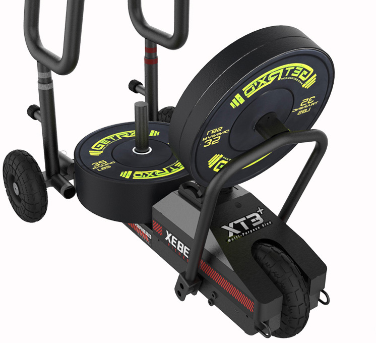 Sane XEBEX XT3 Plus Sled V2 pomocou olympijských kotúčov