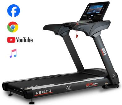 Bežecký pás BH FITNESS RS1200 TFT úvodní foto s ikonami