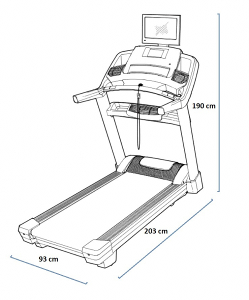 Nordictrack Elite 5000 rozměry trenažeru