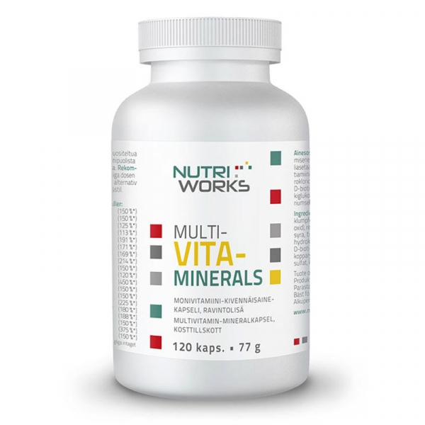 NUTRIWORKS Multivita-minerals 120 kapslí