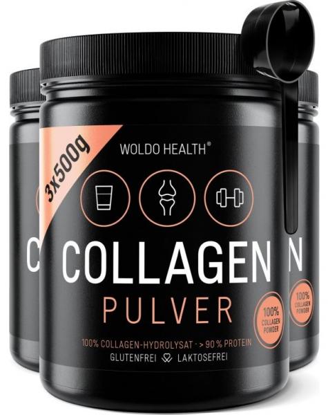 Woldohealth 2+1 100% Hovězí Kolagen 3 x 500 g