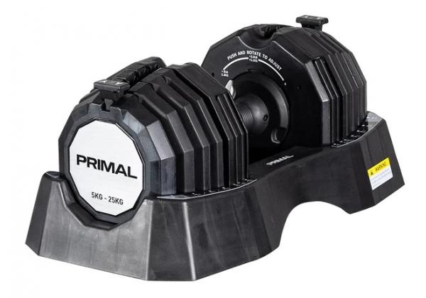 Činky jednoručky Nakládací činka PRIMAL Personal Series 25kg ve stojanu