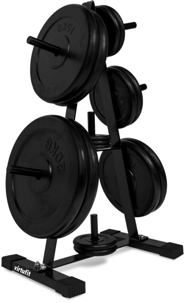 Stojan na kotouče VIRTUFIT Weight Plate Rack naložený