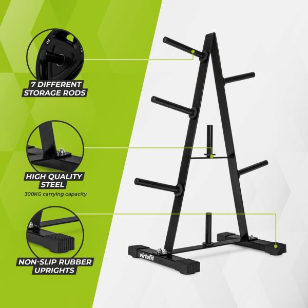 Stojan na kotouče VIRTUFIT Weight Plate Rack výhody