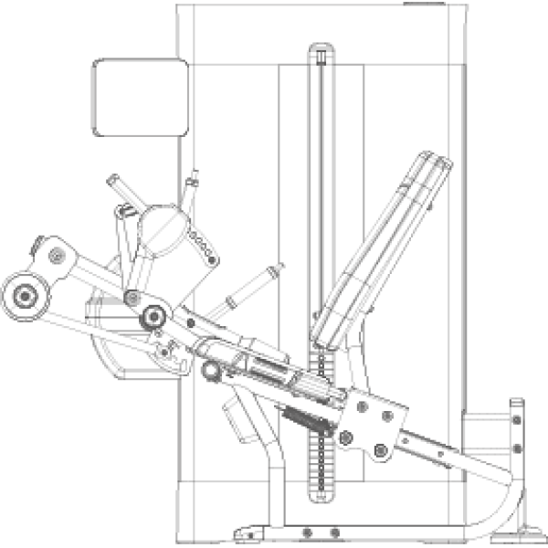 BH FITNESS Movemia M170 výkres z boku