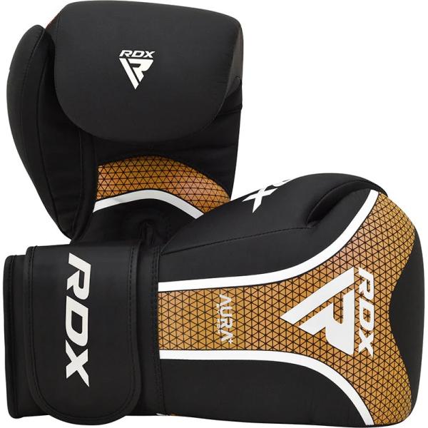 Boxerské rukavice RDX AURA plus T-17 černé-zlaté 12 oz