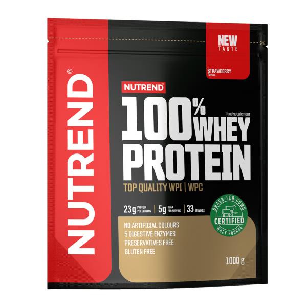 NUTREND 100  Whey Protein NEW TASTE 1000 g jahoda