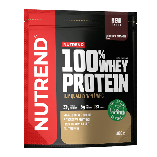 NUTREND 100 Whey Protein NEW TASTE 1000 g čokoládové brownies