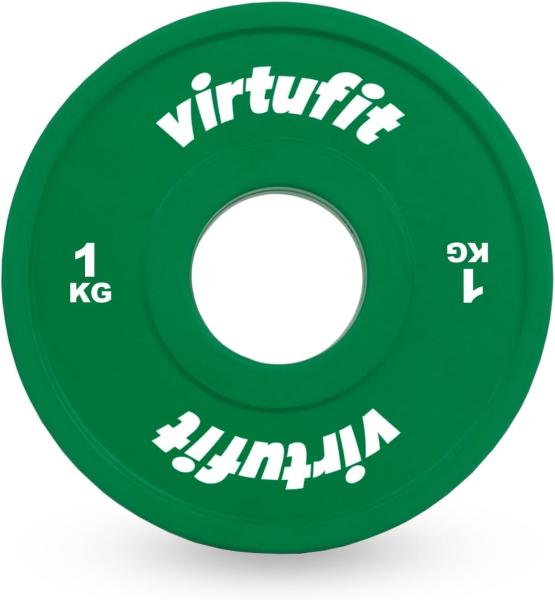 Olympijský kotouč VIRTUFIT Bumper pogumovaný 1 kg čelně