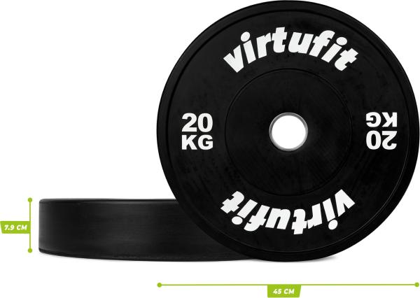 VIRTUFIT Hi-Temp Bumper Plate 20 kg rozměr