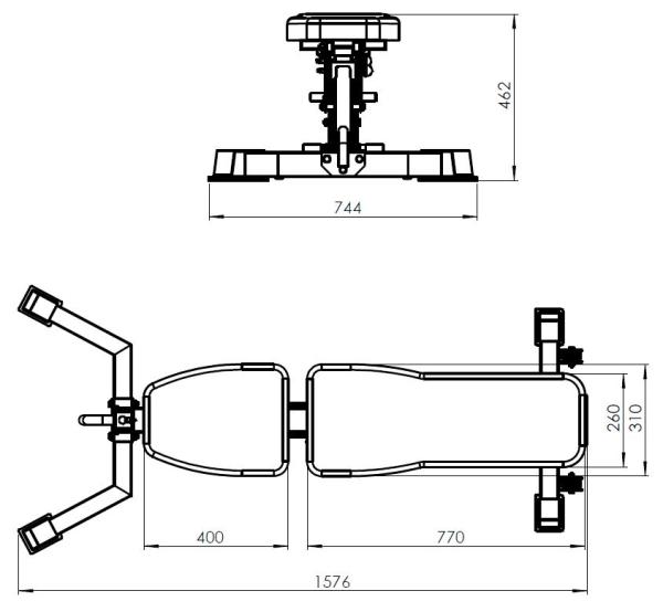 Posilňovacie lavice na brucho TRINFIT Bench L5 Pro rozměr