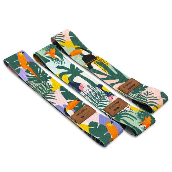 Posilňovacia guma Spokey HOME JUNGLE SET Sada 3 posilovacích bavlněných gum + obal