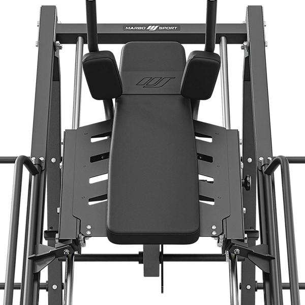 Posilňovací stroj na činky MARBO MS-U106 2.0 legpress + hack squat opěrka