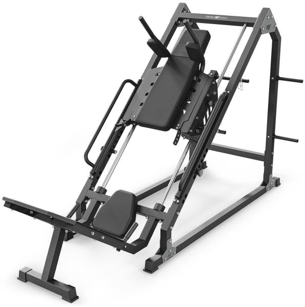 Posilňovací stroj na činky MARBO MS-U106 2.0 legpress + hack squat z úhlu