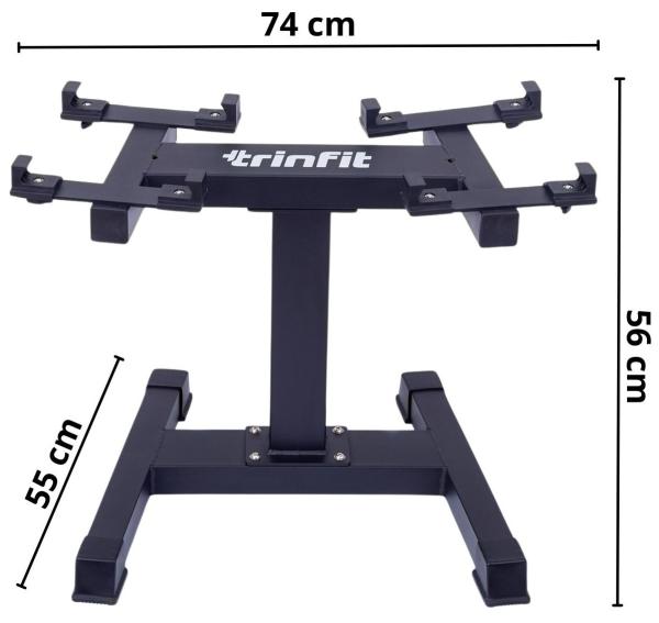 Činky jednoručky Stojan pro činky TRINFIT OctaBlock Rack rozměry (1)