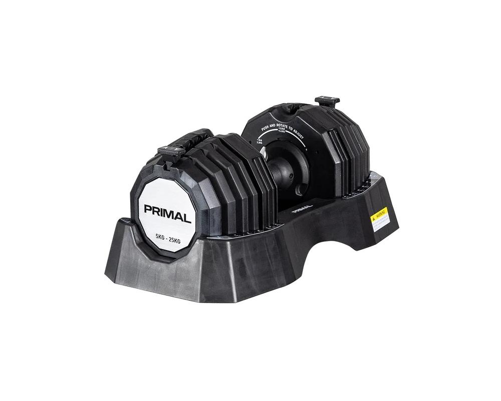 Činky jednoručky Nakládací činka PRIMAL Personal Series 25kg ve stojanu