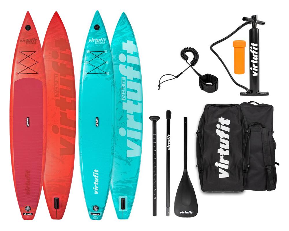 Paddleboard VIRTUFIT Racer 381 Turquoise + příslušenství úvodní foto