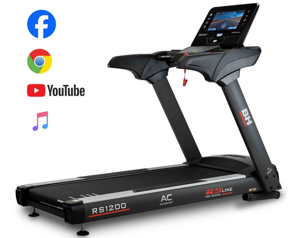 Bežecký pás BH FITNESS RS1200 TFT úvodní foto s ikonami