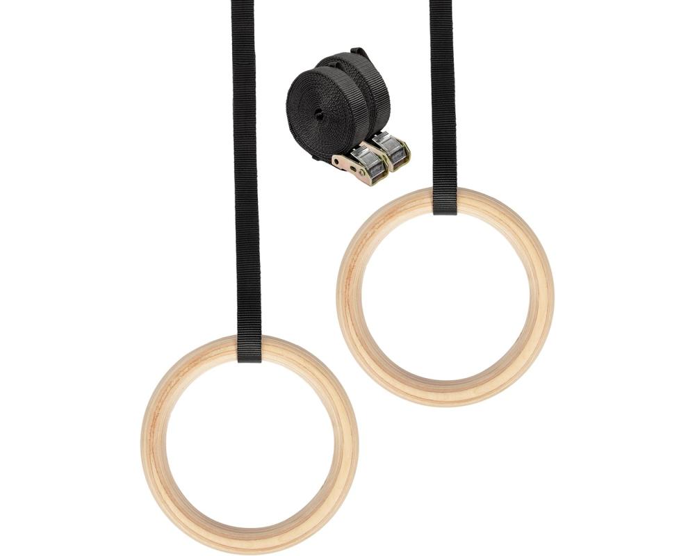 Gymnastické kruhy VIRTUFIT Wooden Gym Rings