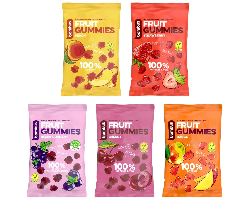 BOMBUS Fruit energy gummies 35g úvodní foto