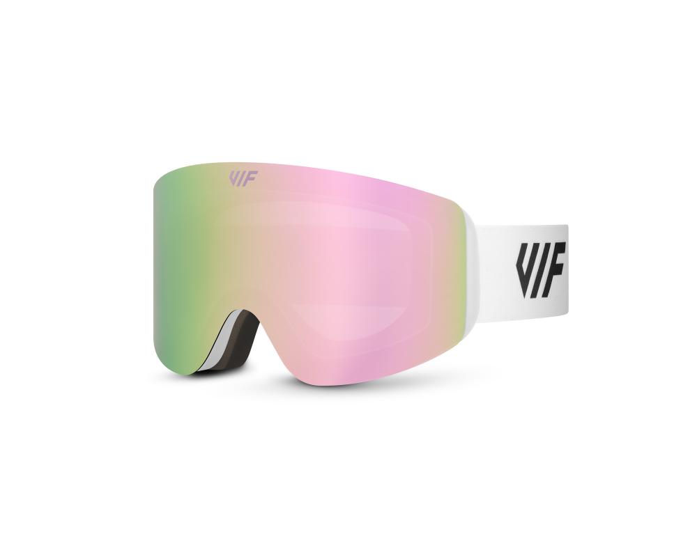 Lyžařské a snowboardové brýle VIF SKI & SNB White x Rose Pink