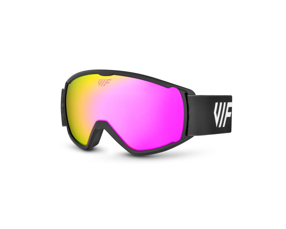 Lyžařské a snowboardové brýle pro děti VIF SKI & SNB Kids Black x Pink