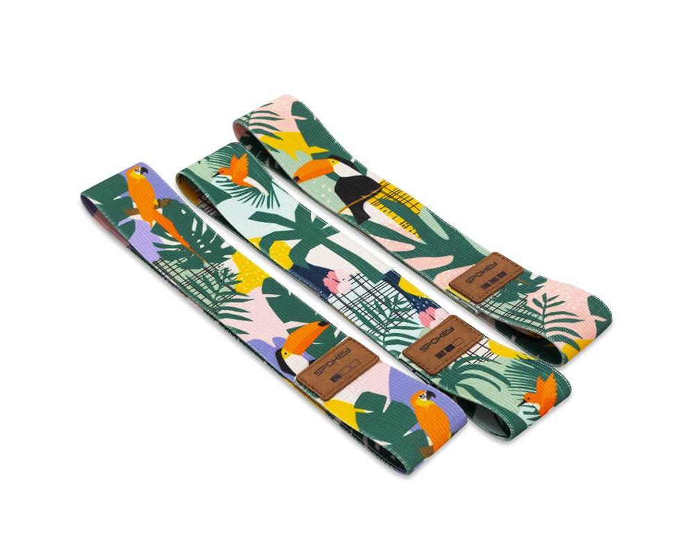 Posilňovacia guma Spokey HOME JUNGLE SET Sada 3 posilovacích bavlněných gum + obal