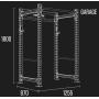 Stojan na činku Posilovací klec STRENGTHSYSTEM Original MRR Compact Racks Garage nákres