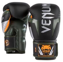 Boxerské rukavice Elite Boxing Gloves čierna/strieborná/Khaki VENUM veľ. 10oz